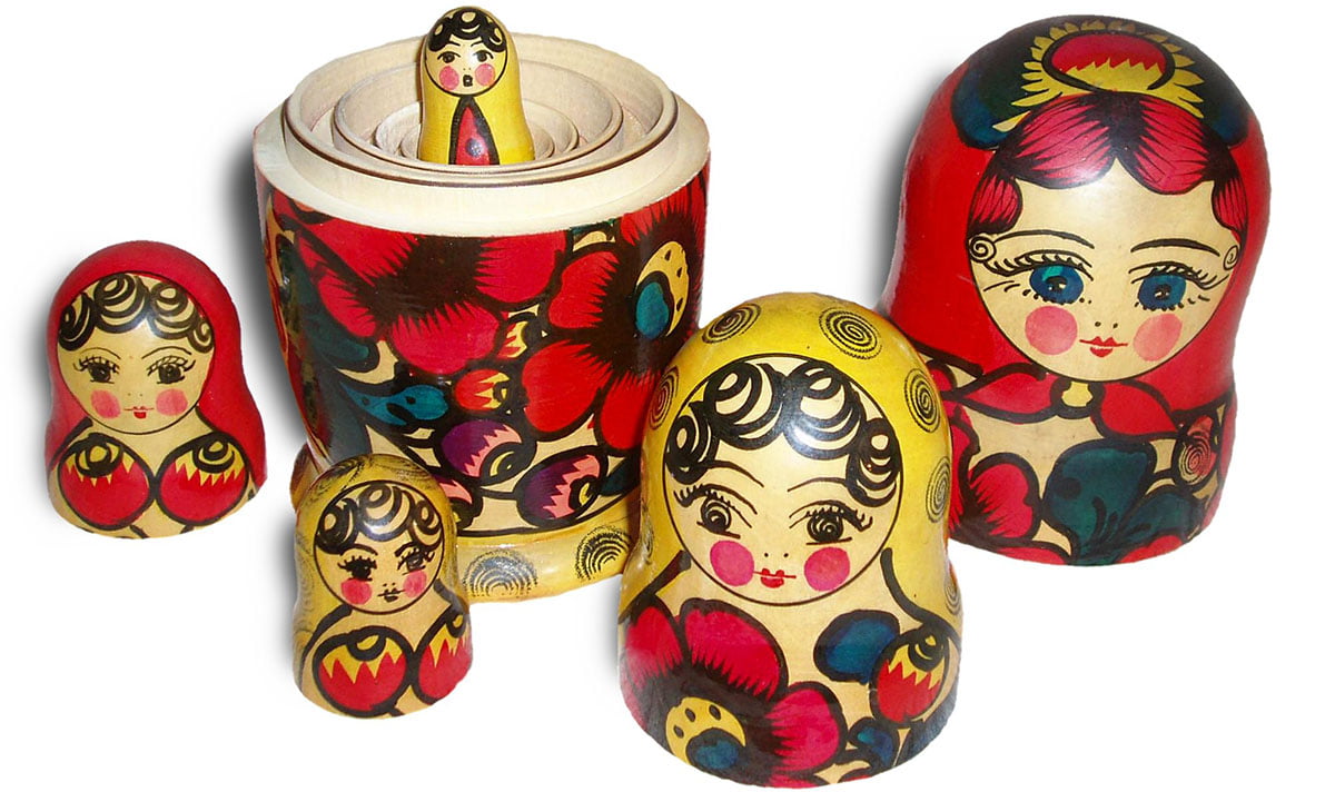 Tipos de comillas Matrioshka